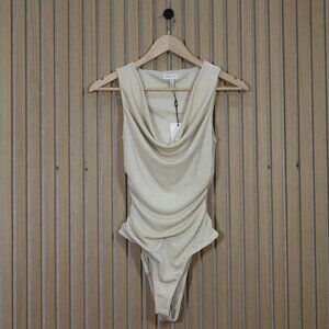 Adelyn Rae Misha Cowl Neck Knit Bodysuit